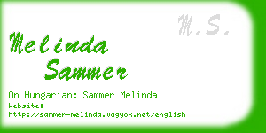 melinda sammer business card